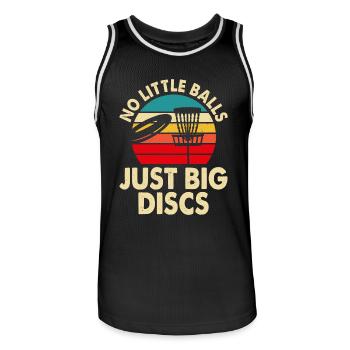 Discgolf Disc Golf - Men's Basketball Jersey - black/white - Front - AI Model Male 185 dark (185cm)