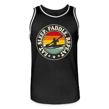 Kayak Kayaker Kayaker - Men's Basketball Jersey - black/white - Front - AI Model Male 185 dark (185cm)