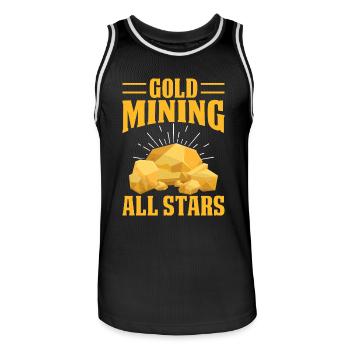 Goldwaschen Goldwäscher Goldschürfer Goldsucher - Männer Basketball-Trikot - Schwarz/Weiß - Vorne - AI Model Male 185 dark (185cm)
