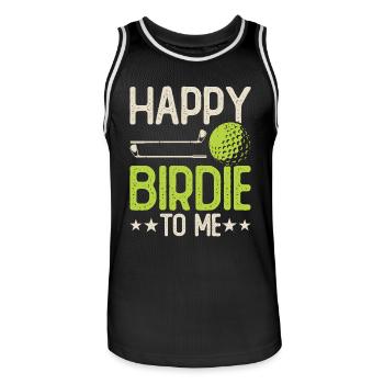 Golf Golfer - Männer Basketball-Trikot - Schwarz/Weiß - Vorne - AI Model Male 185 dark (185cm)