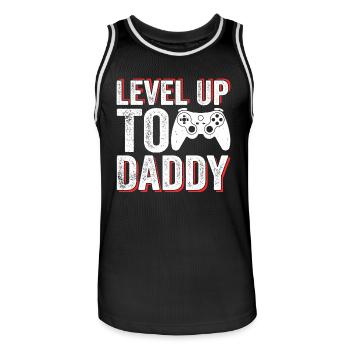 Papa Vater Vatertag - Männer Basketball-Trikot - Schwarz/Weiß - Vorne - AI Model Male 185 dark (185cm)