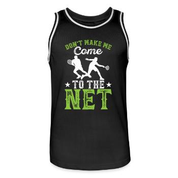 Tennis - Men's Basketball Jersey - black/white - Front - AI Model Male 185 dark (185cm)