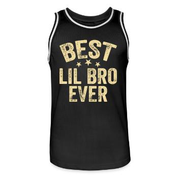 Bester Kleiner Bruder - Männer Basketball-Trikot - Schwarz/Weiß - Vorne - AI Model Male 185 dark (185cm)