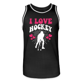 Hockey - Maillot de basket Homme - noir/blanc - Devant - AI Model Male 185 dark (185cm)