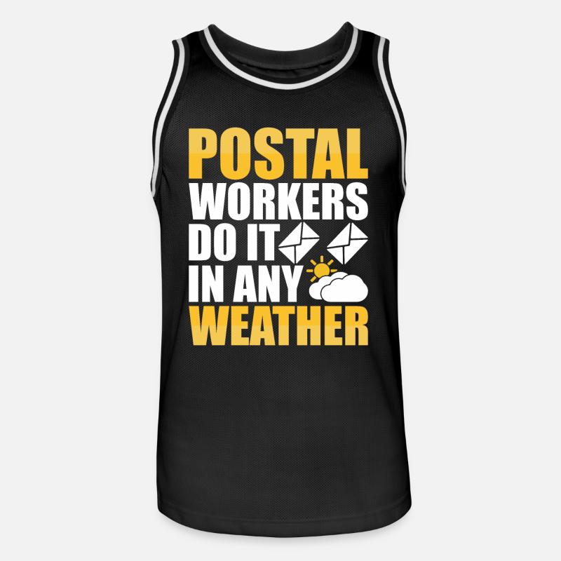 Postman Postman Postman - Men's Basketball Jersey - black/white
