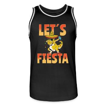 Let’s Fiesta Taco Dino - Maillot de basket Homme - noir/blanc - Devant - AI Model Male 185 dark (185cm)