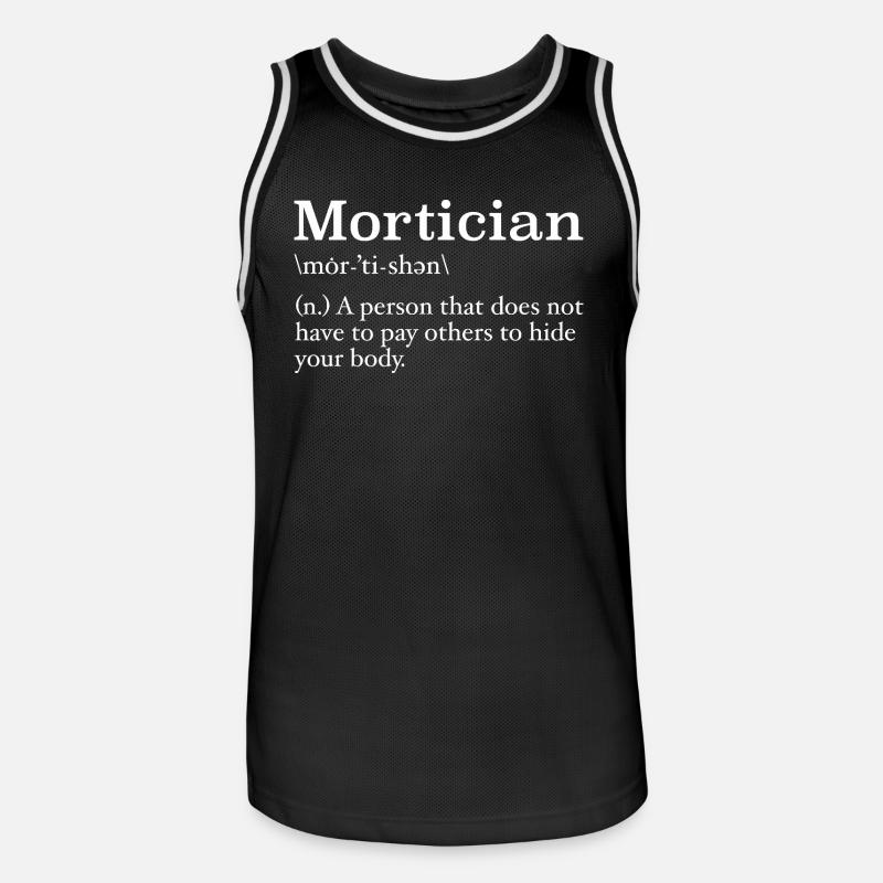 Bestatter Definition Studentin der Leichenkunde - Männer Basketball-Trikot - Schwarz/Weiß