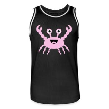 Crab - Men's Basketball Jersey - black/white - Front - AI Model Male 185 dark (185cm)