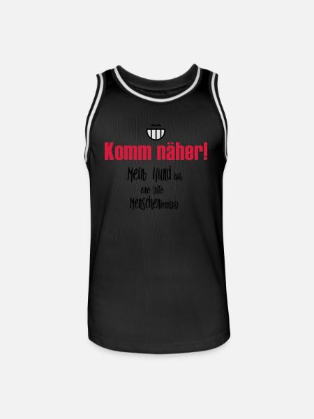 Komm näher! - Männer Basketball-Trikot - Schwarz/Weiß