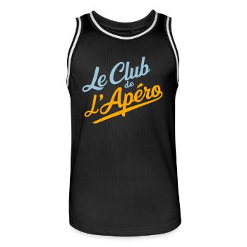 Le Club de l'Apéro - Maillot de basket Homme - noir/blanc - Devant - AI Model Male 185 dark (185cm)