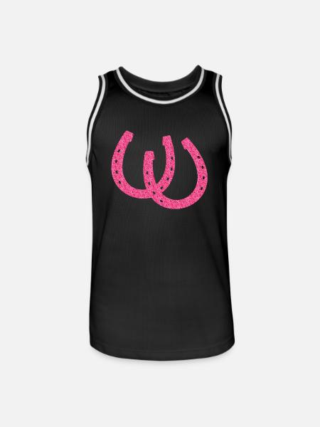 sparkling horseshoes - Men's Basketball Jersey - black/white