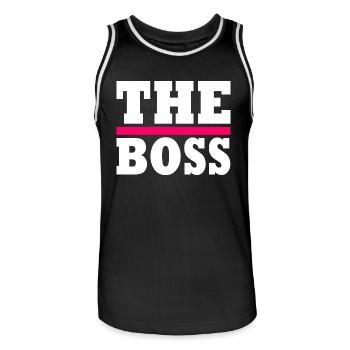 The boss - Maillot de basket Homme - noir/blanc - Devant - AI Model Male 185 dark (185cm)