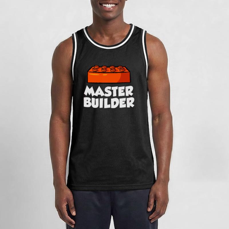 Brick Builder Brick Building Master Builder Men's Basketball Jersey