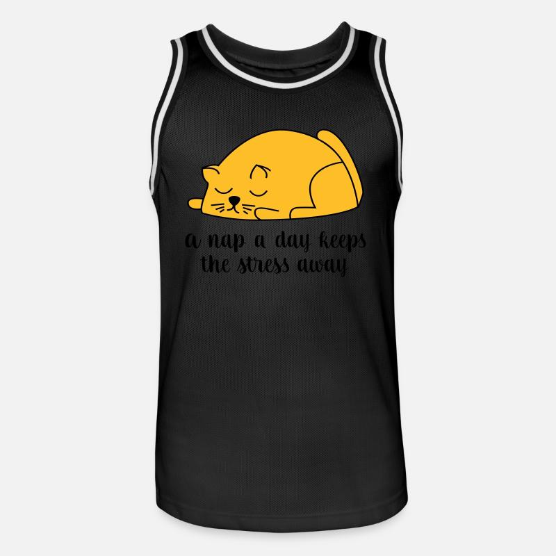 schlafen - Männer Basketball-Trikot - Schwarz/Weiß