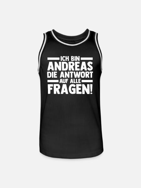 First name Andreas - Men's Basketball Jersey - black/white
