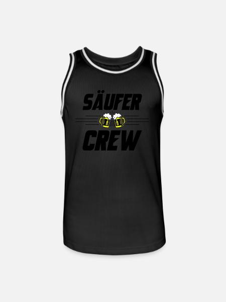 Säufer Crew Bier - Männer Basketball-Trikot - Schwarz/Weiß