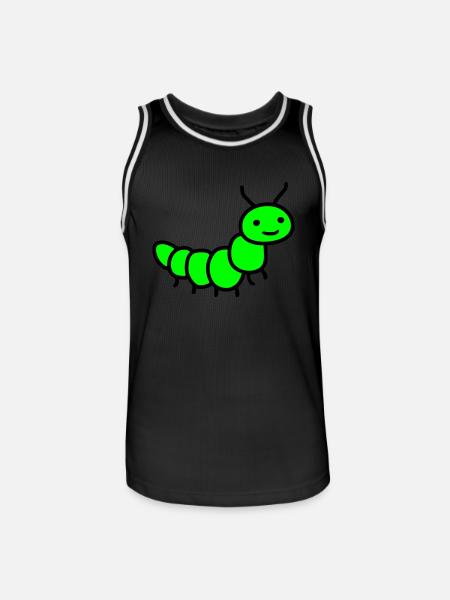 Raupe - Männer Basketball-Trikot - Schwarz/Weiß