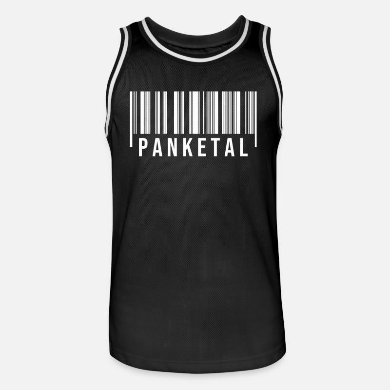 Panketal Strichcode - Männer Basketball-Trikot - Schwarz/Weiß