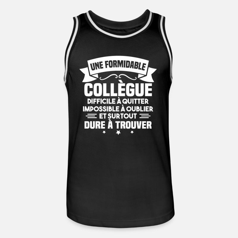 Une formidable collègue difficile - Maillot de basket Homme - noir/blanc