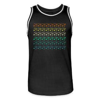 Archer Tir à l’arc - Maillot de basket Homme - noir/blanc - Devant - AI Model Male 185 dark (185cm)