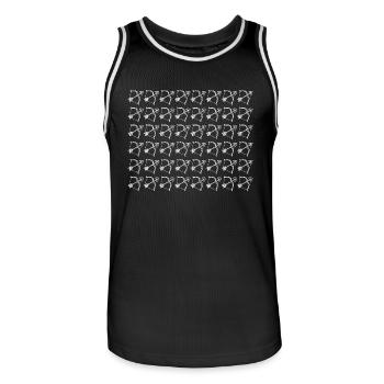 Archer Tir à l’arc - Maillot de basket Homme - noir/blanc - Devant - AI Model Male 185 dark (185cm)