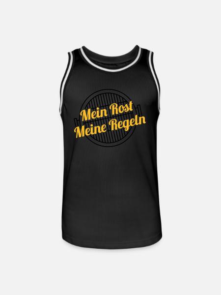 Mein Rost / Meine Regeln - Männer Basketball-Trikot - Schwarz/Weiß