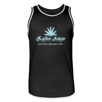 Zafiro Anejo - Männer Basketball-Trikot - Schwarz/Weiß - Vorne - AI Model Male 185 dark (185cm)