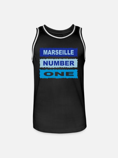 Marseilles - Men's Basketball Jersey - black/white