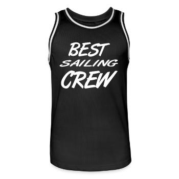 Segeln - Männer Basketball-Trikot - Schwarz/Weiß - Vorne - AI Model Male 185 dark (185cm)