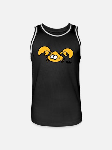 Krebs (3c) - Männer Basketball-Trikot - Schwarz/Weiß