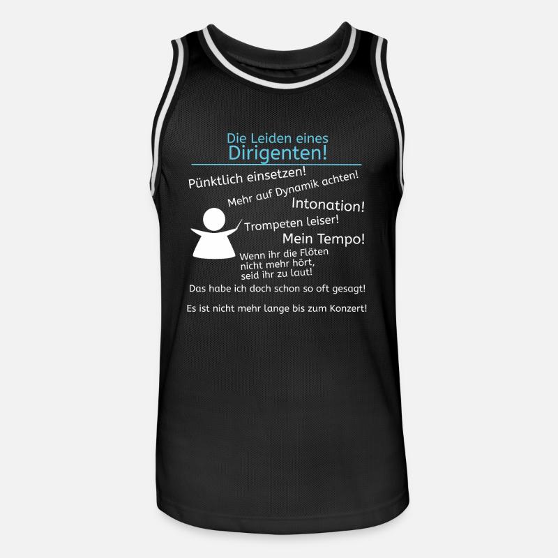 Leiden eines Dirigenten - Männer Basketball-Trikot - Schwarz/Weiß
