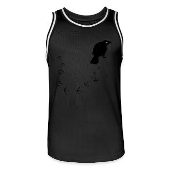 Krähe - Männer Basketball-Trikot - Schwarz/Weiß - Vorne - AI Model Male 185 dark (185cm)