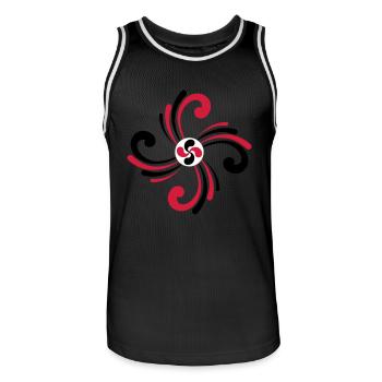 Croix du pays Basque - Maillot de basket Homme - noir/blanc - Devant - AI Model Male 185 dark (185cm)