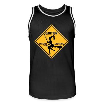 Witch - witch - halloween - Walpurgisnacht - 2C - Men's Basketball Jersey - black/white - Front - AI Model Male 185 dark (185cm)