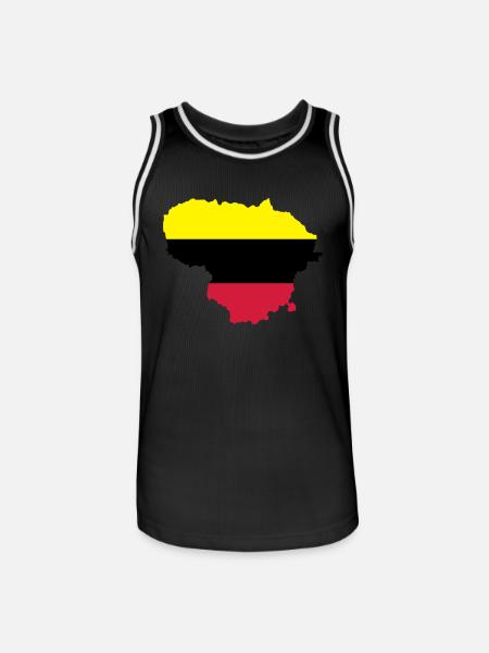 Litauen - Männer Basketball-Trikot - Schwarz/Weiß