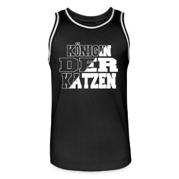 Noël, Drôle De Dicton, Chat Domestique, Humour, Animal - Maillot de basket Homme - noir/blanc - Devant - AI Model Male 185 dark (185cm)