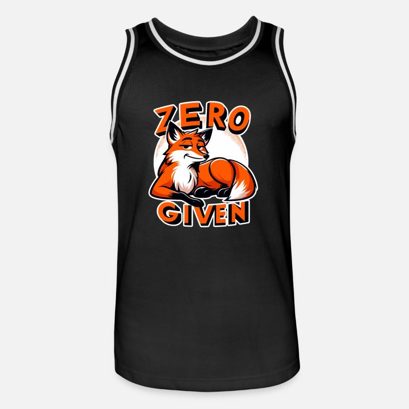 Zero Given - Fox Illustration - Men's Basketball Jersey - black/white