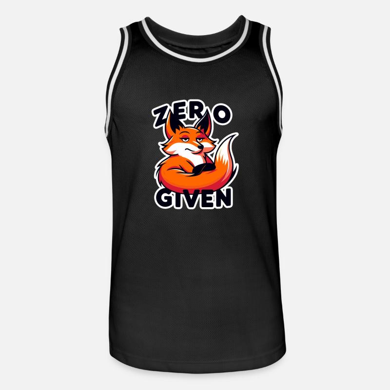 Zero Given - Fox Illustration - Men's Basketball Jersey - black/white