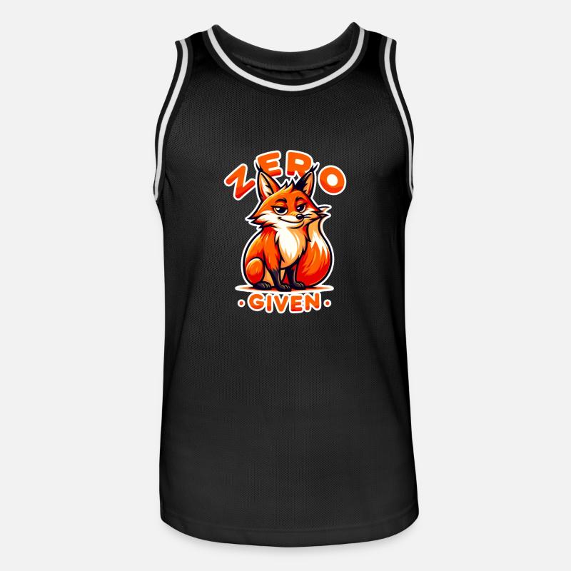 Zero Given - Fox Illustration - Men's Basketball Jersey - black/white
