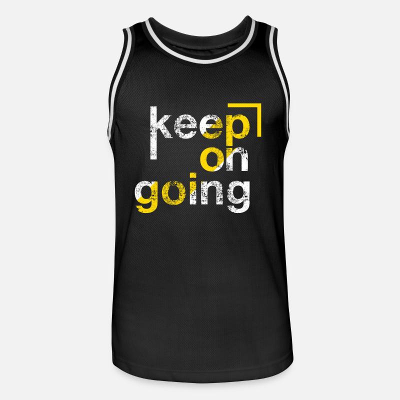 keep on going, Perseverance - Men's Basketball Jersey - black/white
