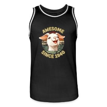 awesome Seit den 1940er Jahren Geburtstagsgeschenk Humor der 1940er Jahre - Männer Basketball-Trikot - Schwarz/Weiß - Vorne - AI Model Male 185 dark (185cm)