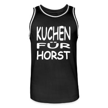 Kuchen - Männer Basketball-Trikot - Schwarz/Weiß - Vorne - AI Model Male 185 dark (185cm)