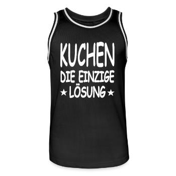 Kuchen - Männer Basketball-Trikot - Schwarz/Weiß - Vorne - AI Model Male 185 dark (185cm)