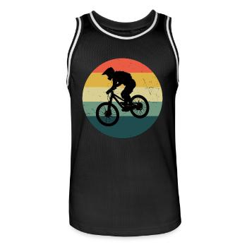 VTT Hommes VTT Cyclistes Cyclisme - Maillot de basket Homme - noir/blanc - Devant - AI Model Male 185 dark (185cm)