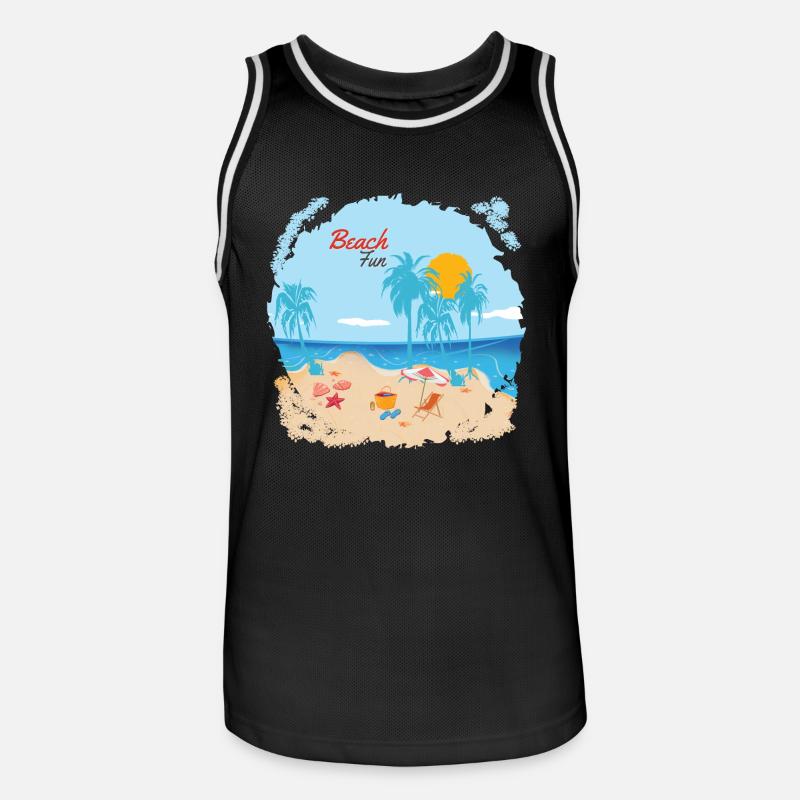Beach Fun - Men's Basketball Jersey - black/white