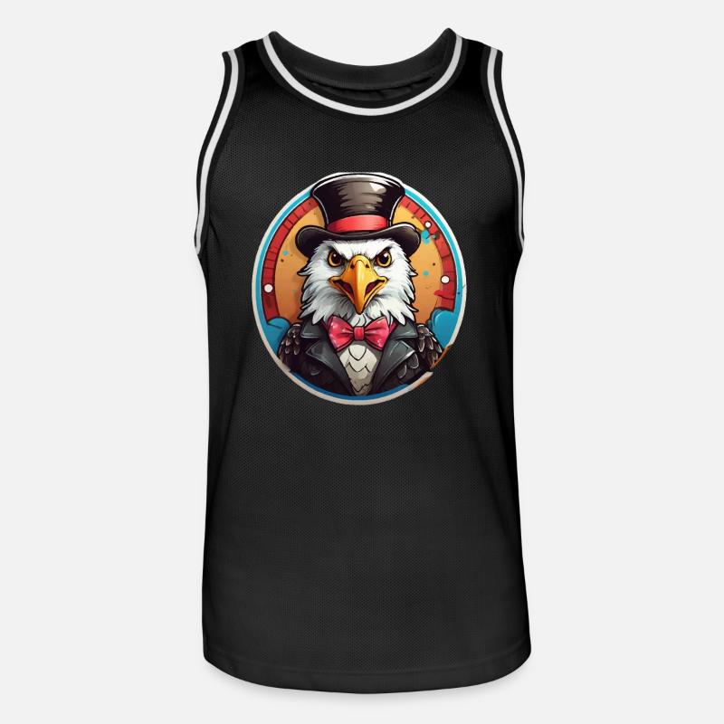 Bande dessinée Funny Eagle - Maillot de basket Homme - noir/blanc