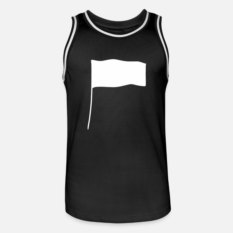 Icône de forme de drapeau - Maillot de basket Homme - noir/blanc