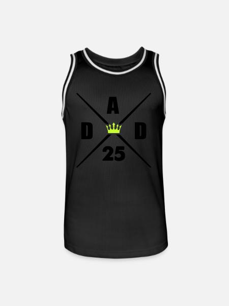 dad 25 - Men's Basketball Jersey - black/white