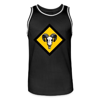 Gotland - Männer Basketball-Trikot - Schwarz/Weiß - Vorne - AI Model Male 185 dark (185cm)