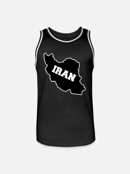 Iran - Maillot de basket Homme - noir/blanc